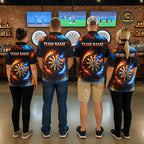 Custom Flame Darts Shirt Darts Team Jerseys Dartboard Shirt Dart League
