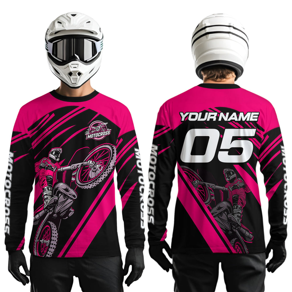Pink Custom Motocross Jersey Dirt Bike Shirts Motorcycle Shirt
