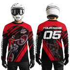 Red Custom Motocross Jersey Dirt Bike Shirts Motorcycle Shirt