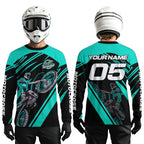 Turquoise Custom Motocross Jersey Dirt Bike Shirts Motorcycle Shirt
