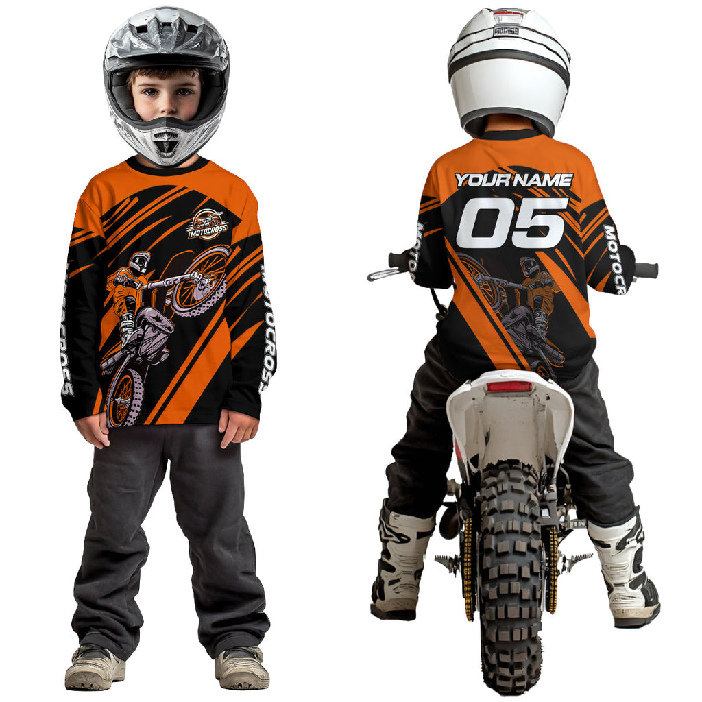 Orange Custom Motocross Jersey Dirt Bike Shirts Motorcycle Shirt