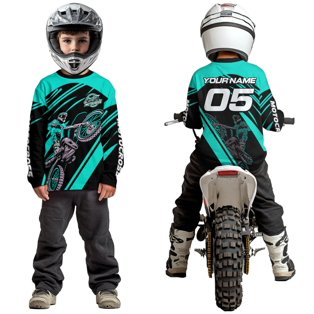 Turquoise Custom Motocross Jersey Dirt Bike Shirts Motorcycle Shirt