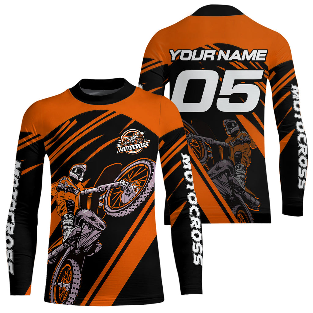 Orange Custom Motocross Jersey Dirt Bike Shirts Motorcycle Shirt