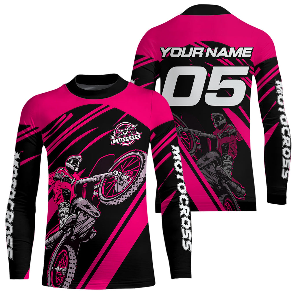 Pink Custom Motocross Jersey Dirt Bike Shirts Motorcycle Shirt