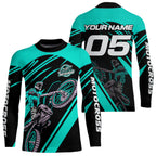 Turquoise Custom Motocross Jersey Dirt Bike Shirts Motorcycle Shirt