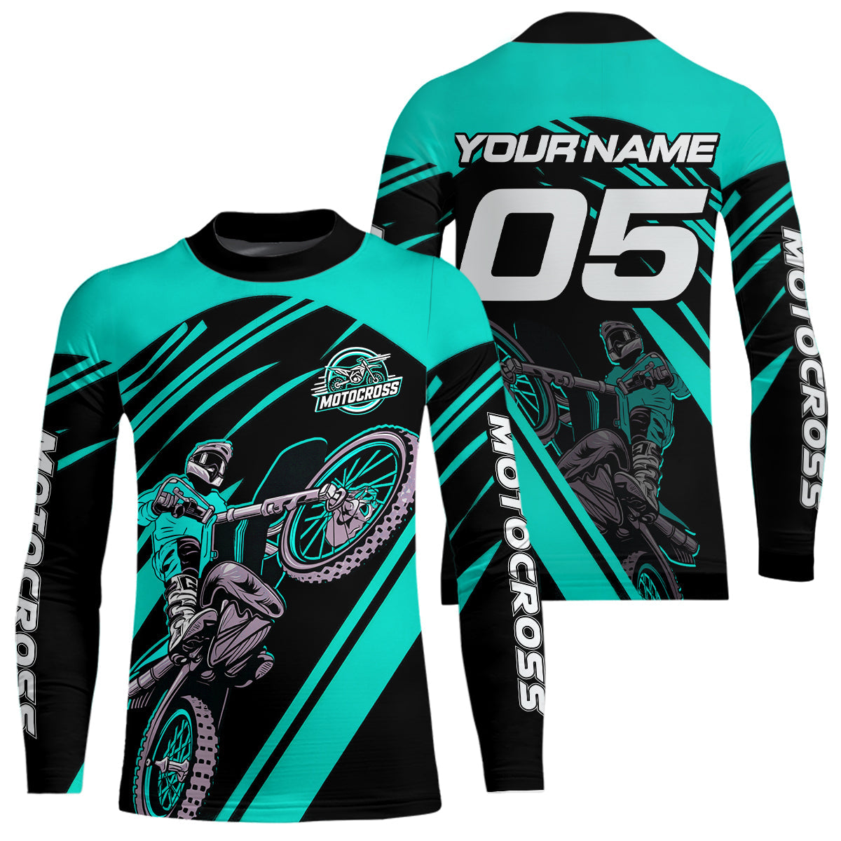 Turquoise Custom Motocross Jersey Dirt Bike Shirts Motorcycle Shirt