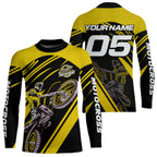 Yellow Custom Motocross Jersey Dirt Bike Shirts Motorcycle Shirt