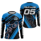 Blue Custom Motocross Jersey Dirt Bike Shirts Motorcycle Shirt