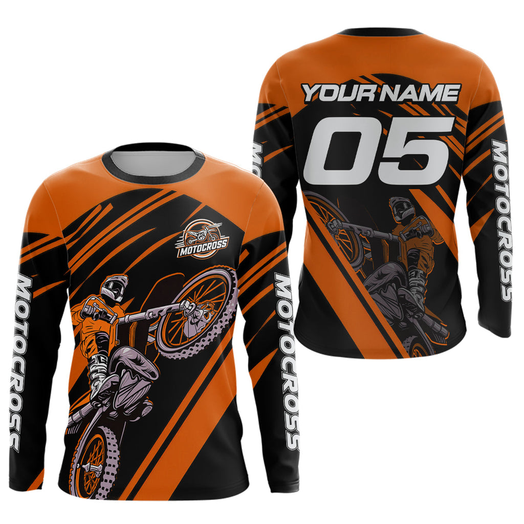 Orange Custom Motocross Jersey Dirt Bike Shirts Motorcycle Shirt