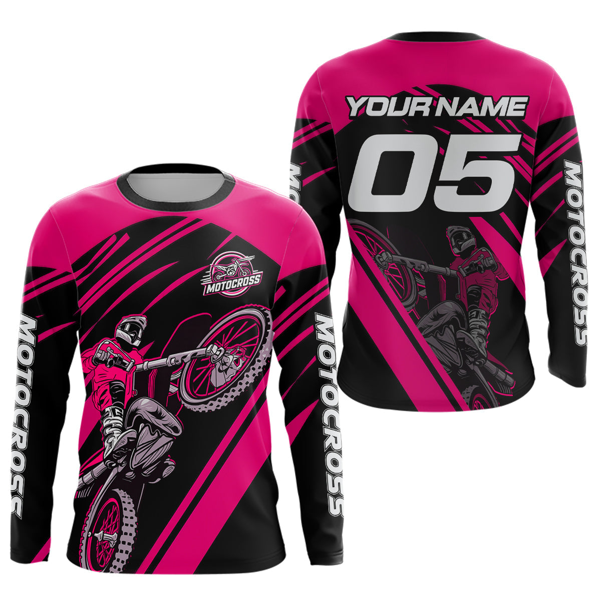 Pink Custom Motocross Jersey Dirt Bike Shirts Motorcycle Shirt