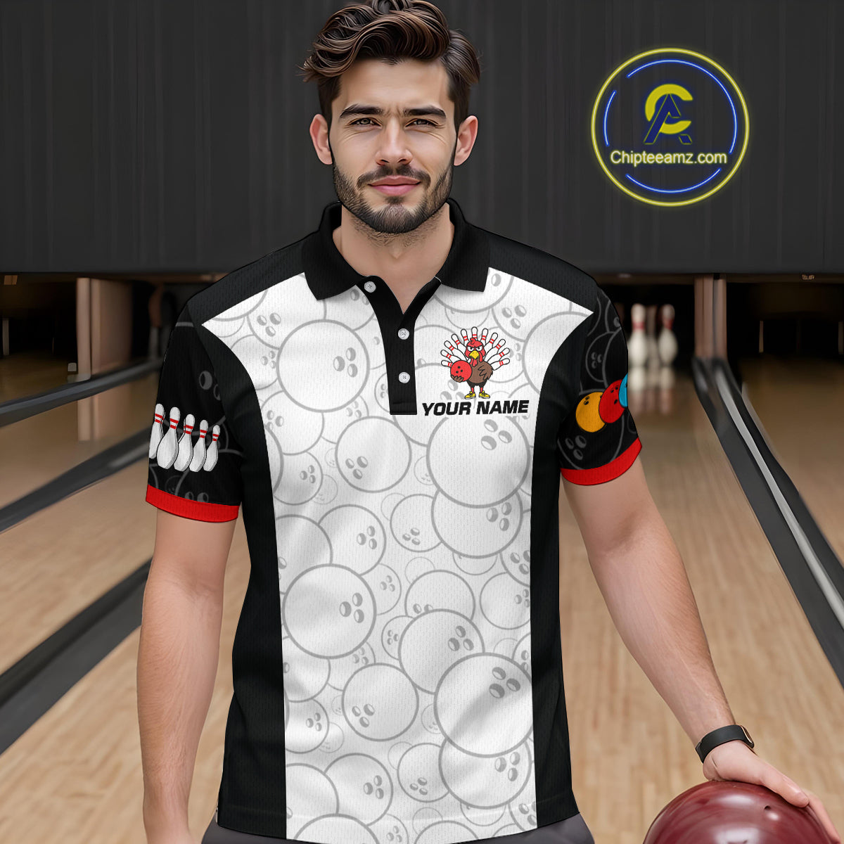 Funny Turkey Bowling Shirts Team Bowling Jerseys for Thanksgiving