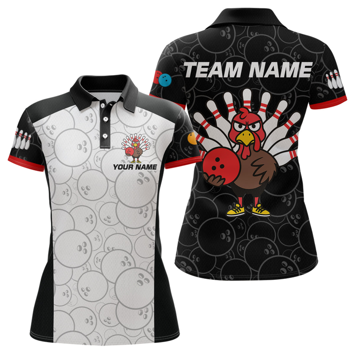 Funny Turkey Bowling Shirts Team Bowling Jerseys for Thanksgiving
