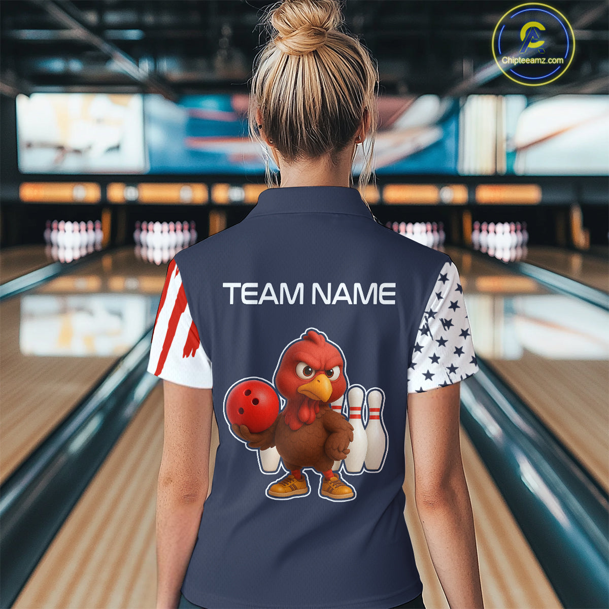 Patriotic Turkey Bowling Shirts Team Bowling Jerseys for Thanksgiving