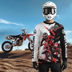 Red and Black Custom Motocross Jersey Dirt Bike Shirts Motorcycle Shirt