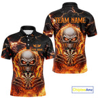 Custom Flame Skull Darts Shirt Darts Team Jerseys Dartboard Shirt Dart League