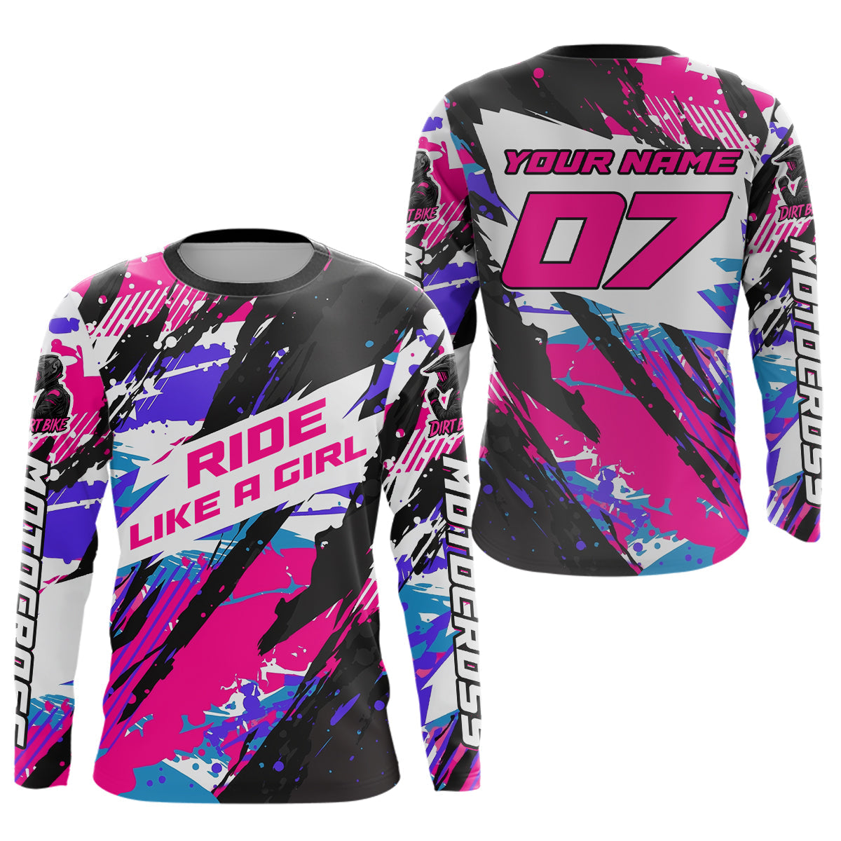 Custom Pink Motocross Racing Jersey Adult Dirt Bike Off road Shirt