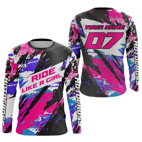Custom Pink Motocross Racing Jersey Adult Dirt Bike Off road Shirt