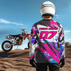 Custom Pink Motocross Racing Jersey Adult Dirt Bike Off road Shirt