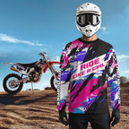 Custom Pink Motocross Racing Jersey Adult Dirt Bike Off road Shirt