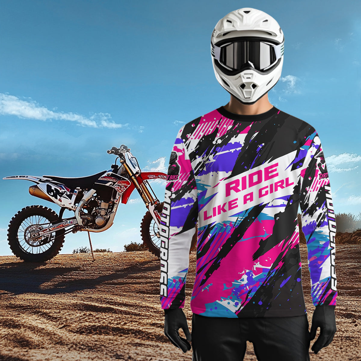 Custom Pink Motocross Racing Jersey Adult Dirt Bike Off road Shirt