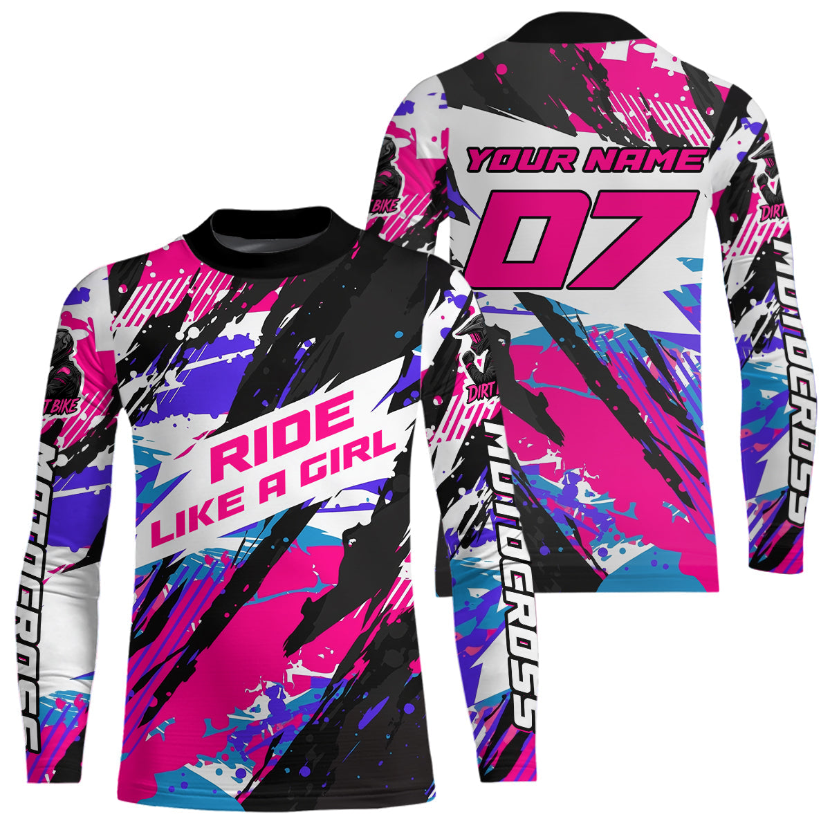 Custom Pink Motocross Racing Jersey Adult Dirt Bike Off road Shirt