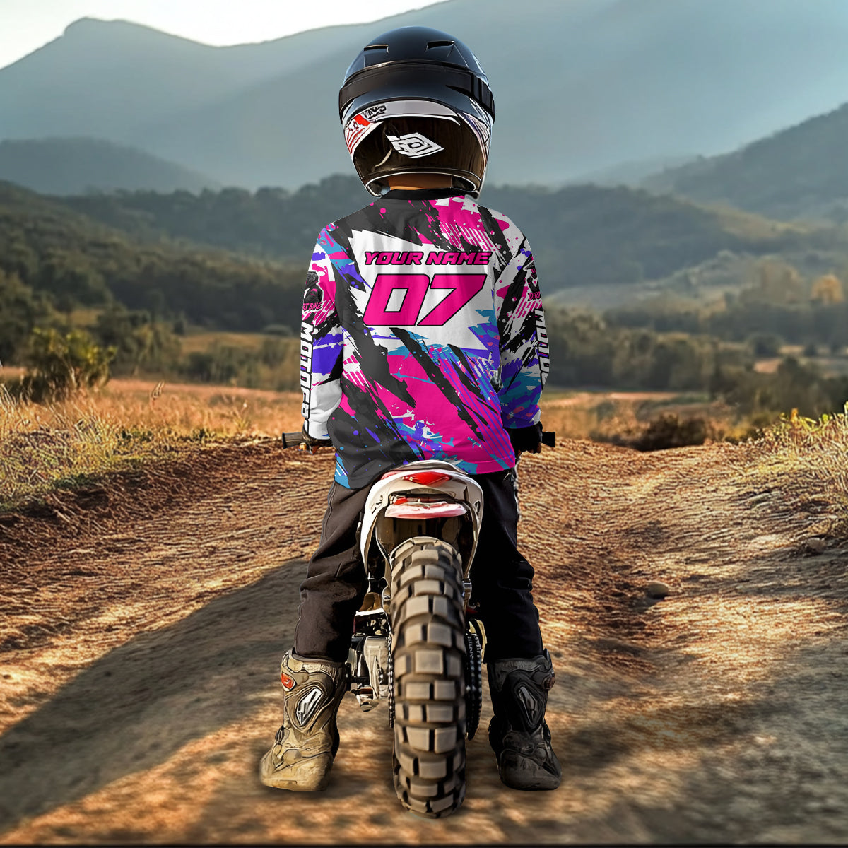 Custom Pink Motocross Racing Jersey Adult Dirt Bike Off road Shirt
