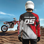 Red and Black Motocross Racing Jersey Dirt Bike Off road Shirt