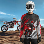 Red and Black Motocross Racing Jersey Dirt Bike Off road Shirt