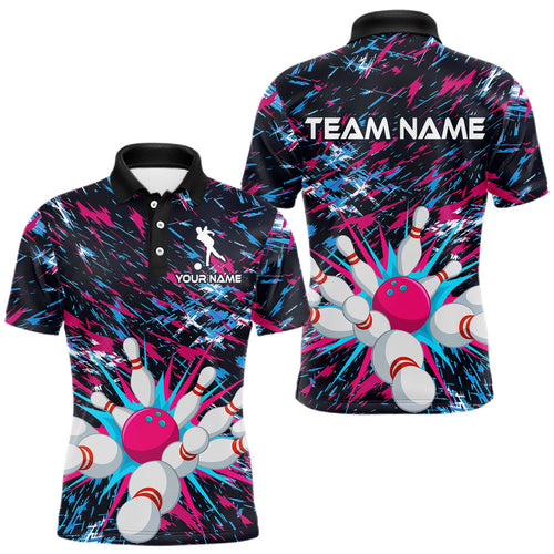 Pink and Purple Bowling Shirts for Team Bowling Polo and 1/4 Zip Shirt