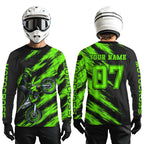 Green Motocross Jersey Dirt Bike Jersey Custom Motorcycle Riding Shirt