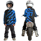 Blue Motocross Jersey Dirt Bike Jersey Custom Motorcycle Riding Shirt