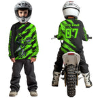 Green Motocross Jersey Dirt Bike Jersey Custom Motorcycle Riding Shirt