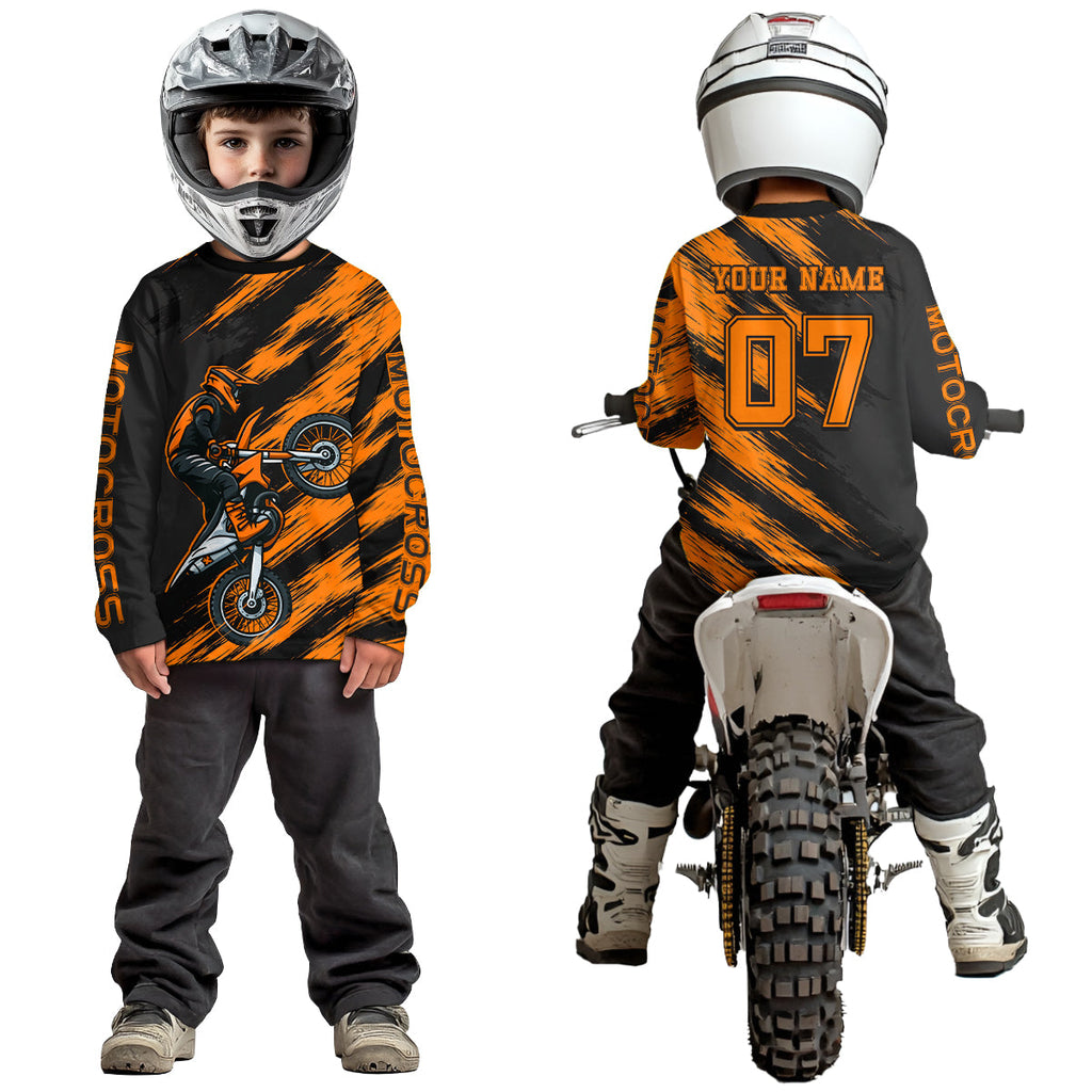 Orange Motocross Jersey Dirt Bike Jersey Custom Motorcycle Riding Shirt