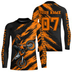Orange Motocross Jersey Dirt Bike Jersey Custom Motorcycle Riding Shirt