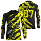 Yellow Motocross Jersey Dirt Bike Jersey Custom Motorcycle Riding Shirt