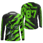 Green Motocross Jersey Dirt Bike Jersey Custom Motorcycle Riding Shirt