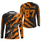 Orange Motocross Jersey Dirt Bike Jersey Custom Motorcycle Riding Shirt