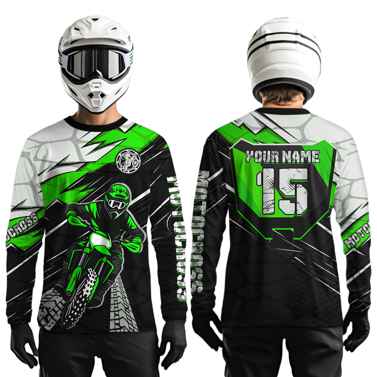 Green Motocross Jersey Custom Dirt Bike Shirts Motorcycle Shirt