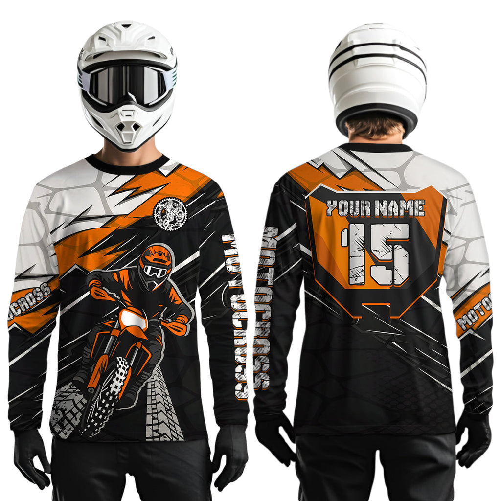 Orange Motocross Jersey Custom Dirt Bike Shirts Motorcycle Shirt