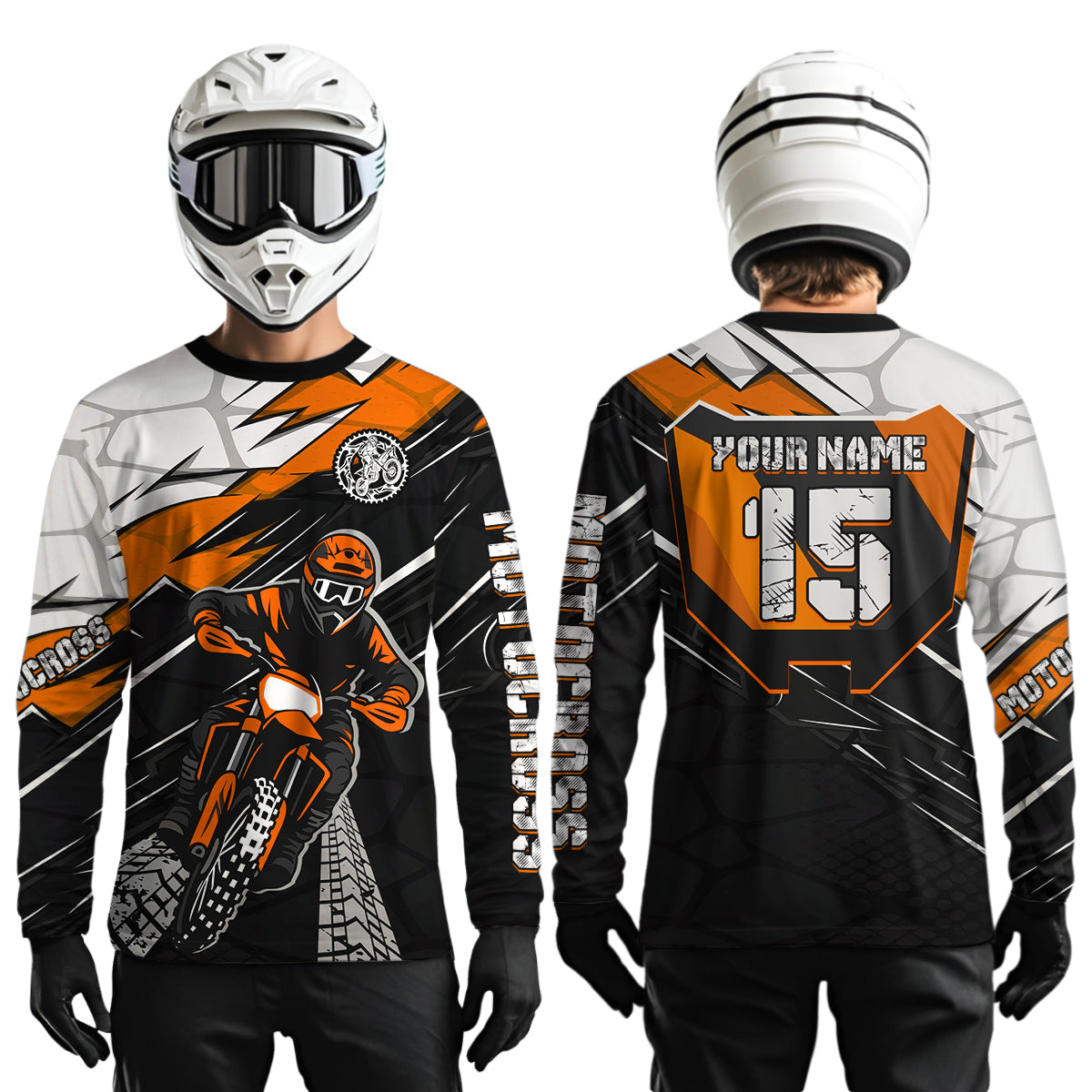 Orange Motocross Jersey Custom Dirt Bike Shirts Motorcycle Shirt