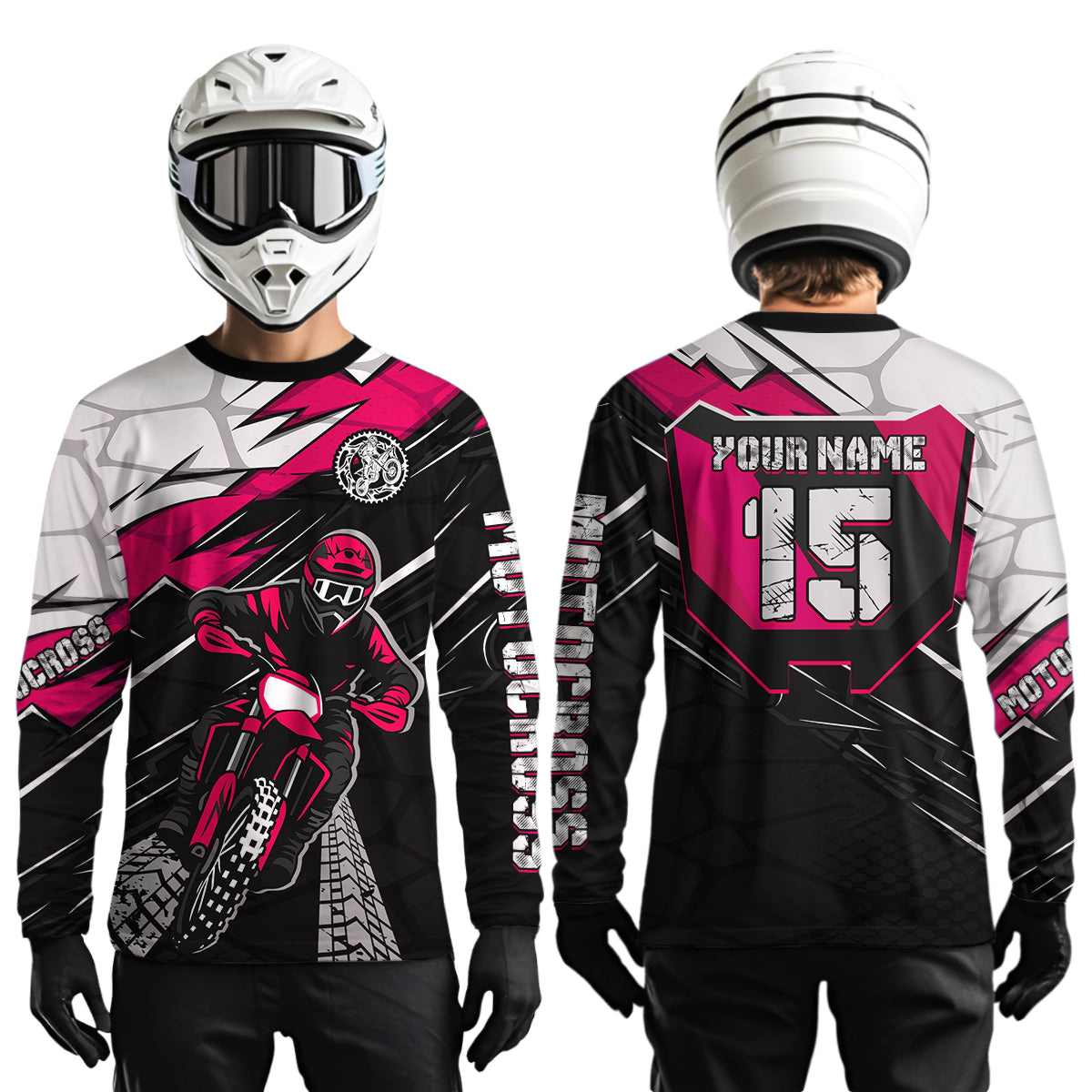 Pink Motocross Jersey Custom Dirt Bike Shirts Motorcycle Shirt