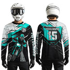 Turquoise Motocross Jersey Custom Dirt Bike Shirts Motorcycle Shirt