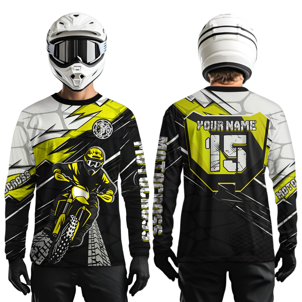 Yellow Motocross Jersey Custom Dirt Bike Shirts Motorcycle Shirt