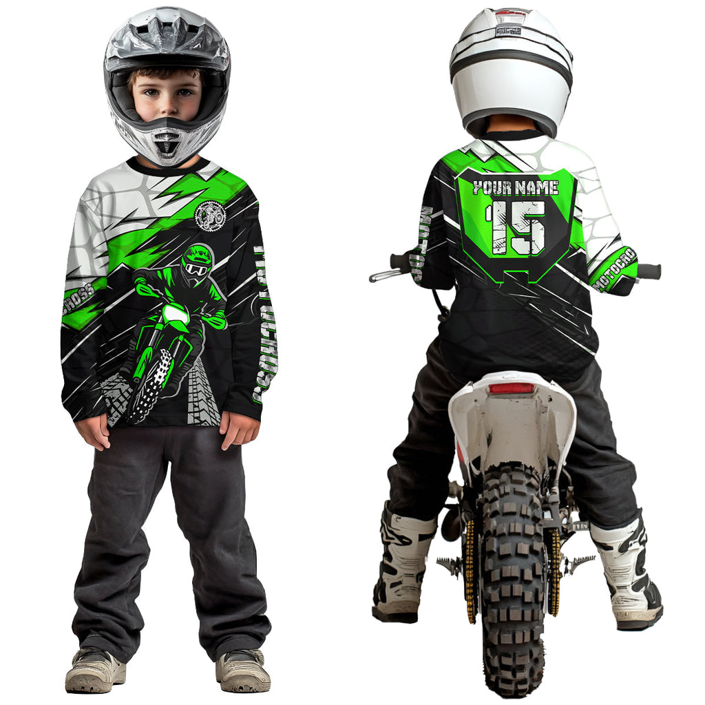 Green Motocross Jersey Custom Dirt Bike Shirts Motorcycle Shirt