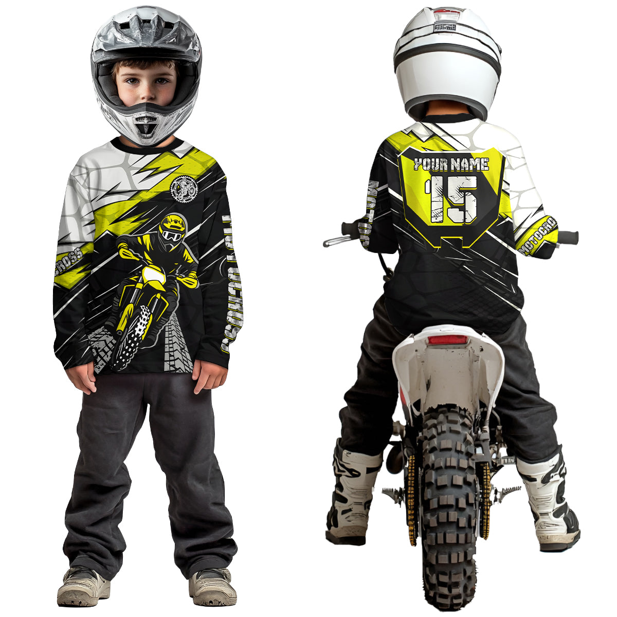 Yellow Motocross Jersey Custom Dirt Bike Shirts Motorcycle Shirt