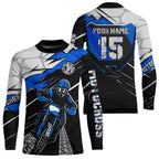 Blue Motocross Jersey Custom Dirt Bike Shirts Motorcycle Shirt