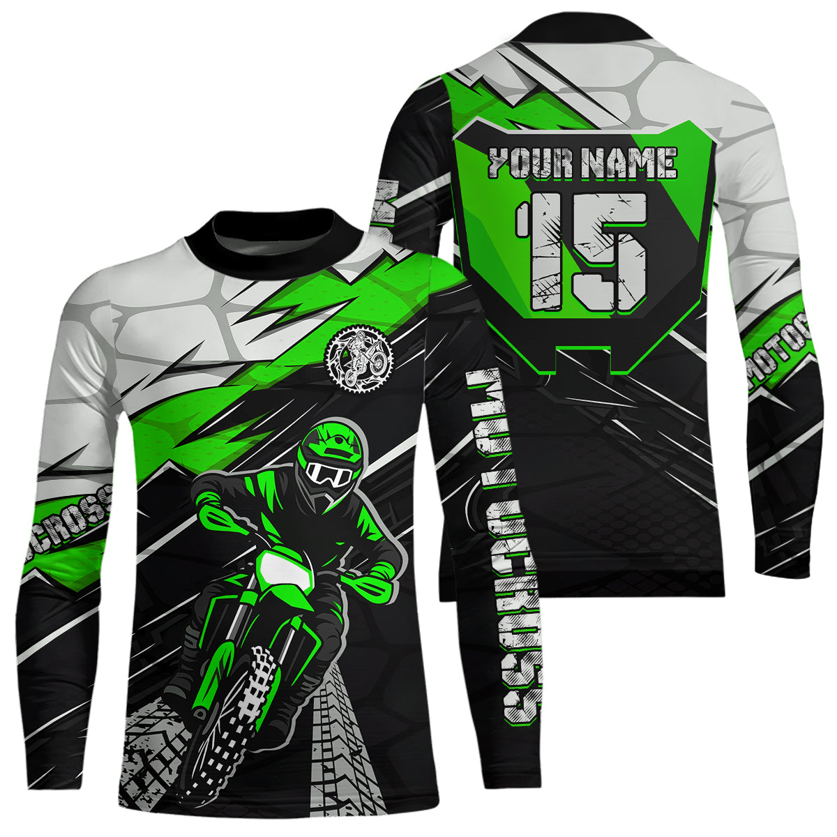 Green Motocross Jersey Custom Dirt Bike Shirts Motorcycle Shirt
