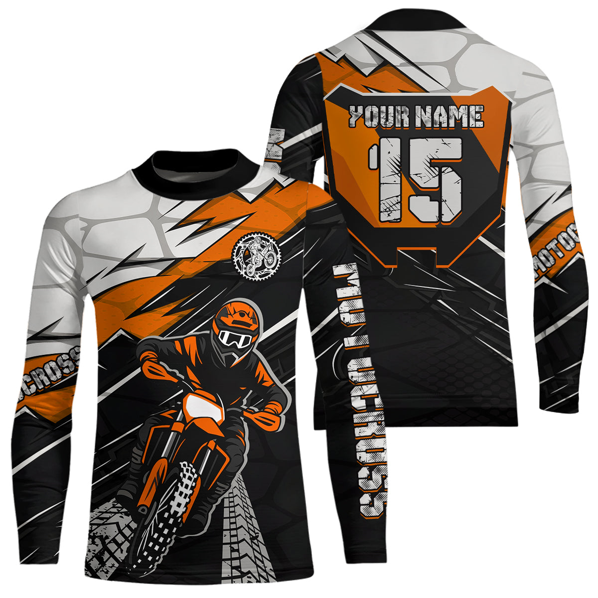 Orange Motocross Jersey Custom Dirt Bike Shirts Motorcycle Shirt