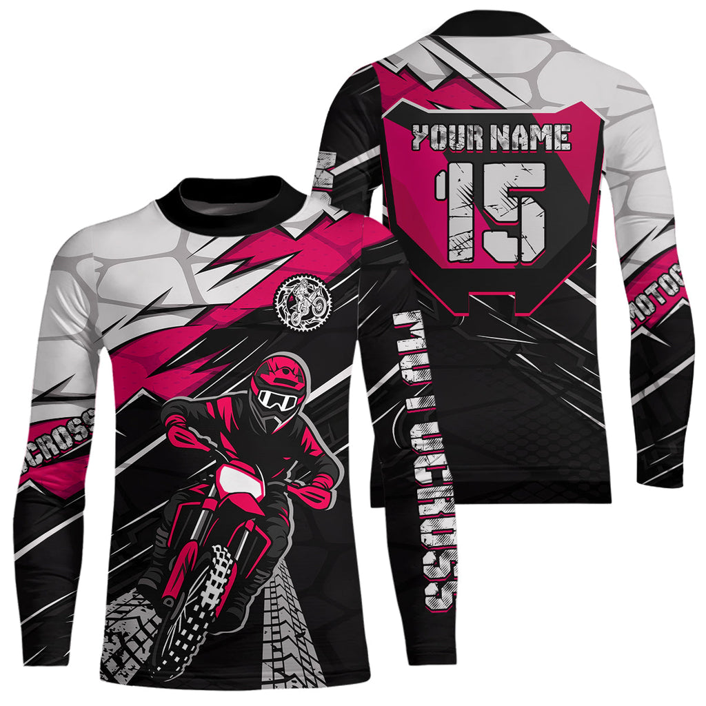 Pink Motocross Jersey Custom Dirt Bike Shirts Motorcycle Shirt