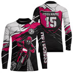 Pink Motocross Jersey Custom Dirt Bike Shirts Motorcycle Shirt